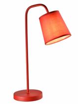 Abajur Mesa Tecido Vermelho Luminária Sala Quarto Moderno Area Gourmet