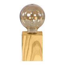 Abajur Mini Cubo De Madeira Luminária Decorativa Abajur Mini Cubo De Madeira Luminária Decorativa