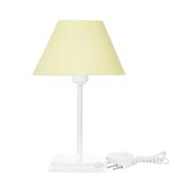 Abajur Moderno Base Branco Quadrada