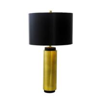 Abajur Moderno Base Dourado 80cm Cupula Preta