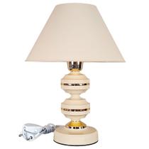 Abajur Moderno Decoração Quarto Sala Luminária Pithy Sand Bege Cúpula Bege