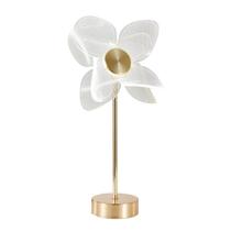 Abajur Moderno Dourado Flowers Luz 3 em 1 5w Bivolt Abajur Moderno Dourado Flowers Luz 3 em 1 5w Bivolt