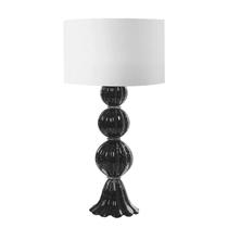 Abajur Murano Três Esferas Preto Abajur Murano Três Esferas Preto