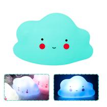 Abajur Nuvem Luminária Infantil Menina Kawaii Azul