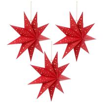 Abajur OSALADI 9 Pointed Star Paper Red Christmas x3