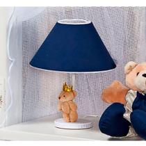 Abajur Para Quarto De Bebê Urso Rei Marinho 01 Peça - Coleção Conforto - Happy Baby