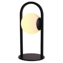 Abajur Ploc Preto 31,5cm 4,8w 3000k Led - Hm028b - Bella