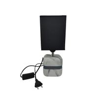 Abajur Preto Com Base De Cerâmica Carrara 30X12,5Cm Abajur Preto Com Base De Cerâmica Carrara 30X12,5Cm