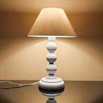 Abajur Quarto Sala Mirage Luminária Decoração Branco