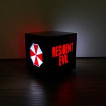 Abajur RESIDENT EVIL Umbrella Corporation Luminária De Mesa Quarto Geek Gamer Decorativo