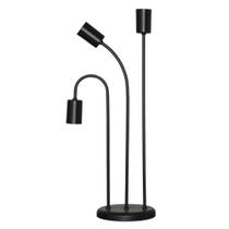 Abajur Retro - Luminaria De Mesa Para 03 Lâmpadas - Ideal para Sala - Preto