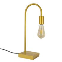 Abajur Sala Luminária De Mesa Interruptor Moderno Dourado