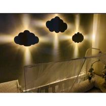 Abajur Sem fio Trio de Nuvem Com Luz de Led para Quarto de Bebê Abajur Sem fio Trio de Nuvem Com Luz de Led para Quarto de Bebê