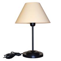 Abajur Slim Blackn Sand Luminária de Mesa Fino Quarto Sala Cúpula Bege