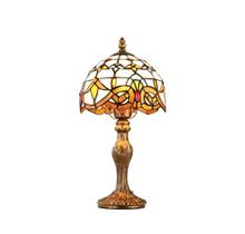 Abajur Tifany Metal Relevo Cupula Design Dourado Formosa