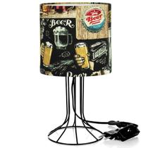 Abajur Torre Cilindrico Bar com Aramado Preto Abajur Torre Cilindrico Bar com Aramado Preto