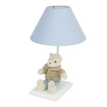 Abajur Toys Crochê Urso Azul Quarto Bebê Infantil