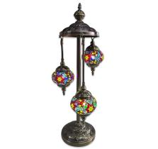 Abajur Turco de Chão Mosaico Metal E Vidro mesclado vermelho 78 Cm