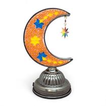 Abajur Turco Lua Laranja Iluminação LED Sem Fio 23 cm Abajur Turco Lua Laranja Iluminação LED Sem Fio 23 cm