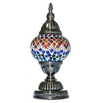 Abajur Turco Mosaico Metal Vidro Mesclado Bivolt 28 cm Abajur Turco Mosaico Metal Vidro Mesclado Bivolt 28 cm