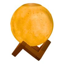 Abajur Umidificador Difusor Ar Lua Cheia 3d Luminária Cor Branco Abajur Umidificador Difusor Ar Lua Cheia 3d Luminária Cor Branco