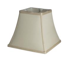 Abajur Urbanest quadrado tipo sino em seda sintética creme 13x23x20 cm Abajur Urbanest quadrado tipo sino em seda sintética creme 13x23x20 cm