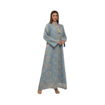 Abaya Muçulmana Leve Com Franjas Douradas Para Uso Diário E Ocasiões Festivas Nas Comunidades