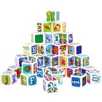 ABC Building Blocks for Toddlers 1-3,28pcs Plástico Bebê Alfabeto Letras Número Blocos de Empilhamento, Pré-escola Aprendizagem Educacional Montessori Brinquedos Sensoriais Presentes para Crianças Meninas Meninos