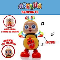 Abelha Brinquedo Linda Amarela Preto Bichinho Música Dança - DM Toys