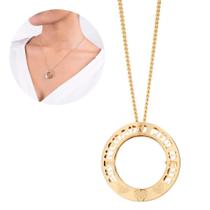 Abençoado Por Deus Rommanel 531614 Cordão Presente Feminino Banhado Ouro 18k