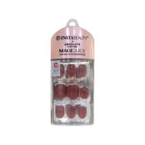 Abny Magiquick Unhas Postiças Curta Autoc Marsala Red 24 Uni