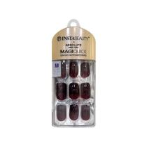 Abny Magiquick Unhas Postiças Méd Autoc Reddish Black 24 Uni