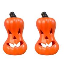 Abobora 2 Peças C/ Entrada Para Vela - Decoração Halloween Abobora 2 Peças C/ Entrada Para Vela - Decoração Halloween