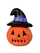 Abobora Com Chapéu - Decoração Mesa de Festa Halloween Roxo - Decore Casa