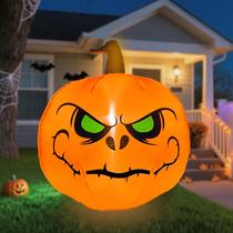 Abóbora de Halloween inflável de 4 pés YOUBEMAGIC com luz LED Abóbora de Halloween inflável de 4 pés YOUBEMAGIC com luz LED