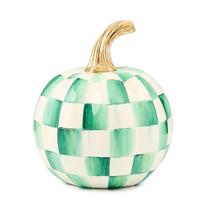 Abóbora decorativa MACKENZIE-CHILDS Emerald Check Mini Abóbora decorativa MACKENZIE-CHILDS Emerald Check Mini