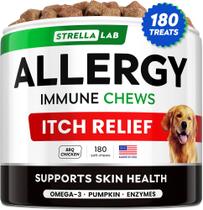 Abóbora STRELLALAB Omega-3 180Ct para alívio de alergias em cães
