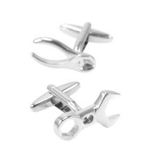 Abotoaduras, chave e alicate para homens, latão e galvanizado Abotoaduras, chave e alicate para homens, latão e galvanizado