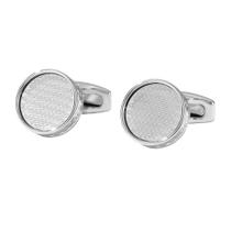 Abotoaduras genéricas masculinas elegantes em liga de prata com padrão Chevron Abotoaduras genéricas masculinas elegantes em liga de prata com padrão Chevron