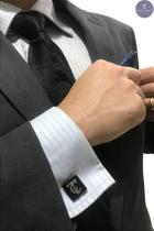 Abotoaduras Torpedo Luxo Aço Inoxidável Personalizadas T&C