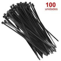 Abraçadeira 30cm Preta - Cinoy 100 Unidades