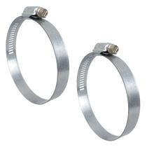 Abraçadeira Aço Galvanizado Rosca Sem Fim 70X89 - 14MM - 2 UND Borrachas Londrina
