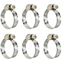 Abraçadeira Aço Inox 3/4 Rosca Sem Fim 13 - 19Mm Kit 06 Un