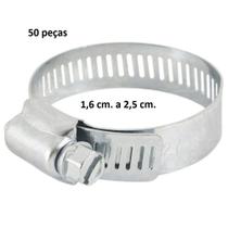 Abraçadeira Aço Rosca sem fim 1"(16 - 25 mm)Pacote 50 peças