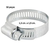 Abraçadeira Aço Rosca sem fim 3/4"(13 - 19 mm) com 50 peças