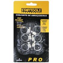 abracadeira ajustavel de metal pro com 6 pecas 10-16/13-19mm na cartela - STARTOOLS