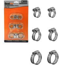 Abraçadeira ajustável inox kit c/6 pcs até 2-3kg - bestfer