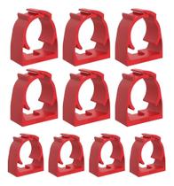 Abraçadeira Click 12 Polegada Pvc Vermelha Inpol Kit 10 Vermelho