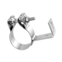 Abraçadeira cromada escapamento caminhão 4 polegadas c/ suporte l