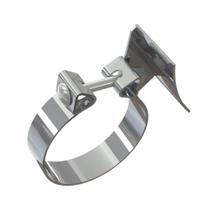 Abraçadeira cromada escapamento caminhão 4 polegadas c/ suporte tanque